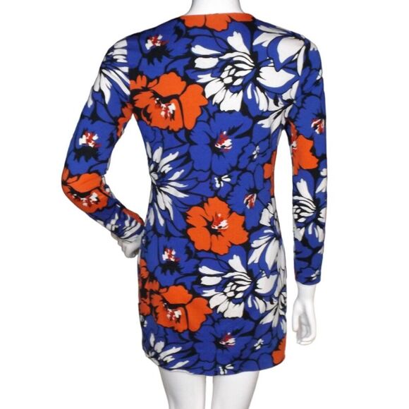DIANE VON FURSTENBERG Ultra Mini Dress, 4, Reina, Blue/white/Red floral, DVF - Picture 5 of 12